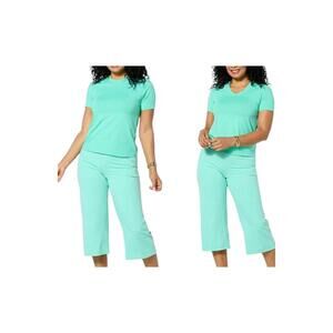 Joy Collection Women's Two Performance Tees w/ Headband Fresh Mint - Regular